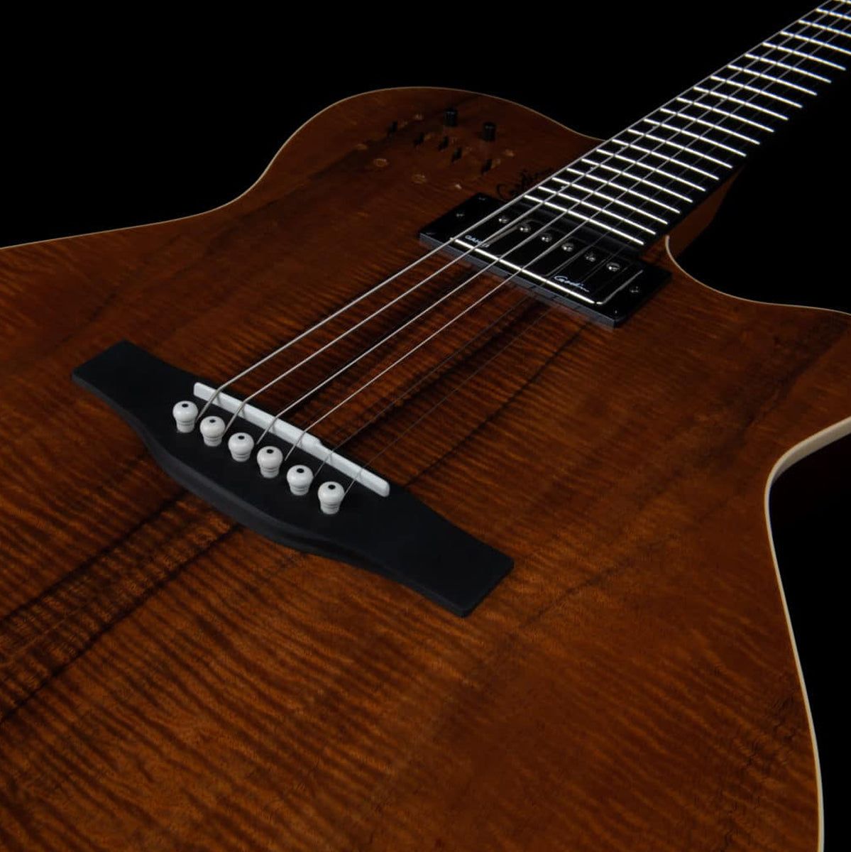 Godin A6 Ultra Electric Guitar - Extreme Koa HG Wbag