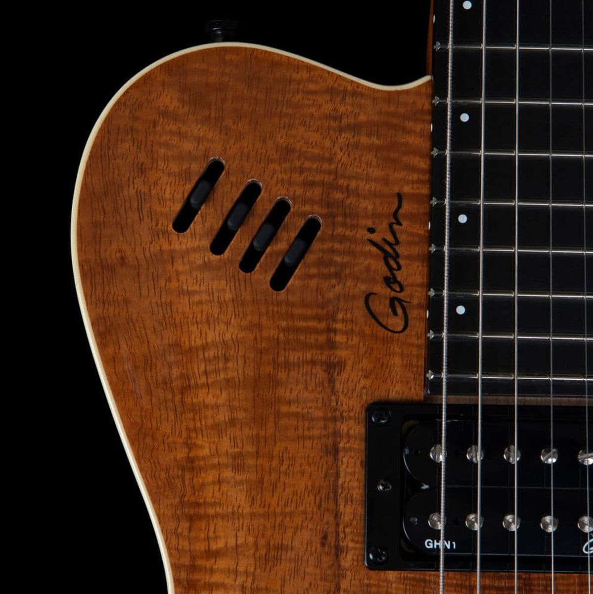 Godin xtSA 3 Voice Elektrische gitaar - Koa Extreme HG Wbag
