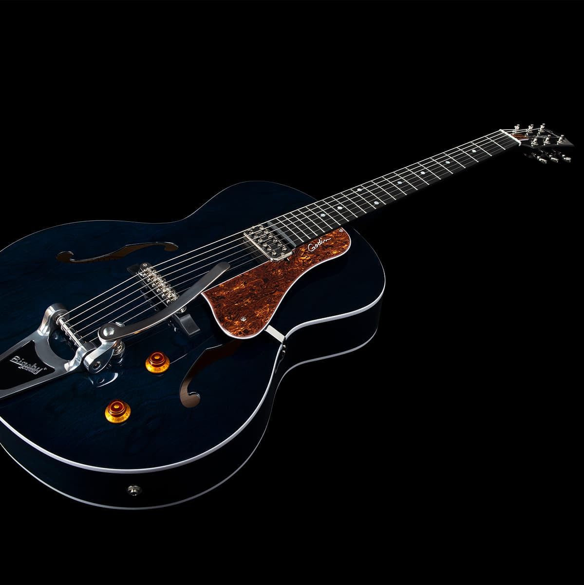 Godin 5th Avenue Semi Acoustic Guitar - Nightclub Indigo Blue Elektrische gitaar