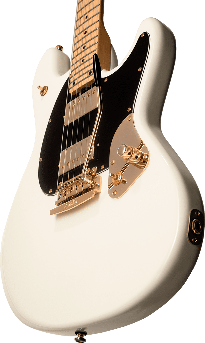 Sterling By Music Man Jared Dines Olympic White Elektrische gitaar