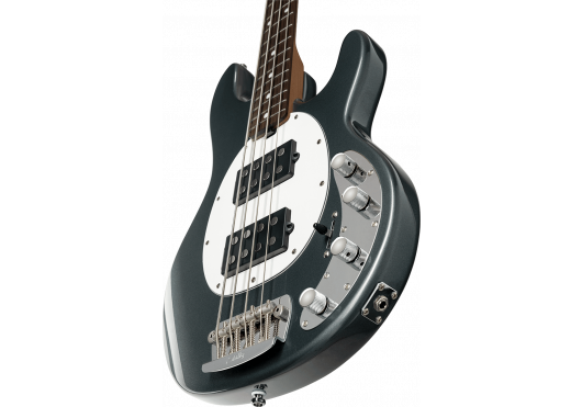 Sterling by Music Man StingRay RAY34HH Charcoal Frost 4-String Elektrische Basgitaar