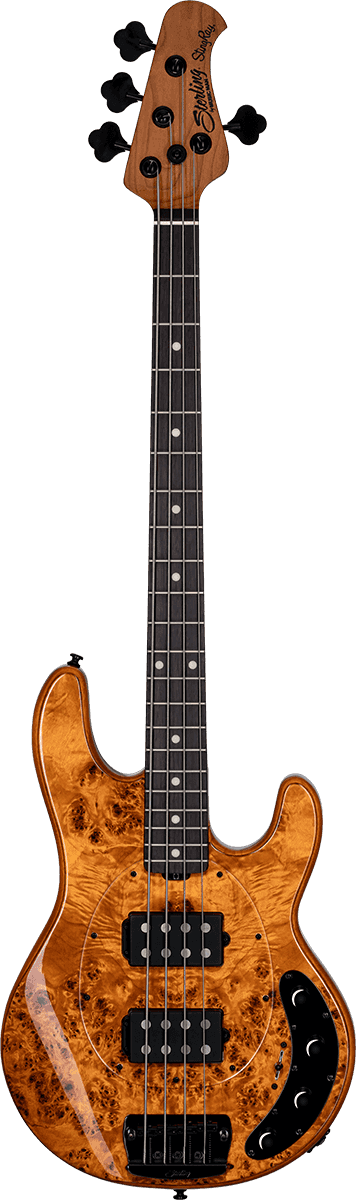 Sterling by Music Man StingRay RAY34HHPB Amber 4-String Elektrische Basgitaar