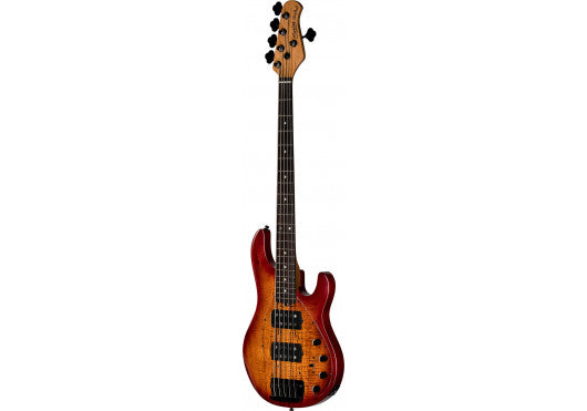 Sterling by Music Man StingRay RAY35HHSM Blood Orange Burst 5-String Elektrische Basgitaar