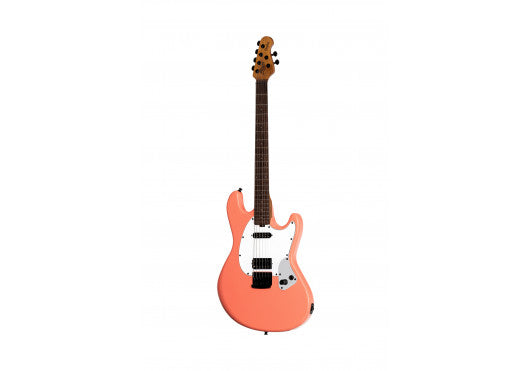 Sterling by Music Man Fluff StingRay Rula Thumb Red Elektrische Gitaar