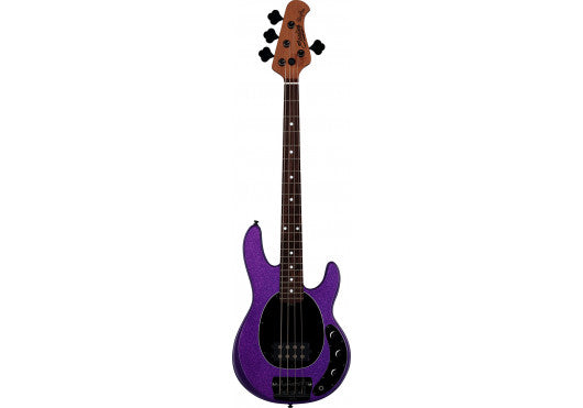 Sterling by Music Man StingRay Short Scale RAYSS4 Purple Sparkle 4-String Elektrische Basgitaar