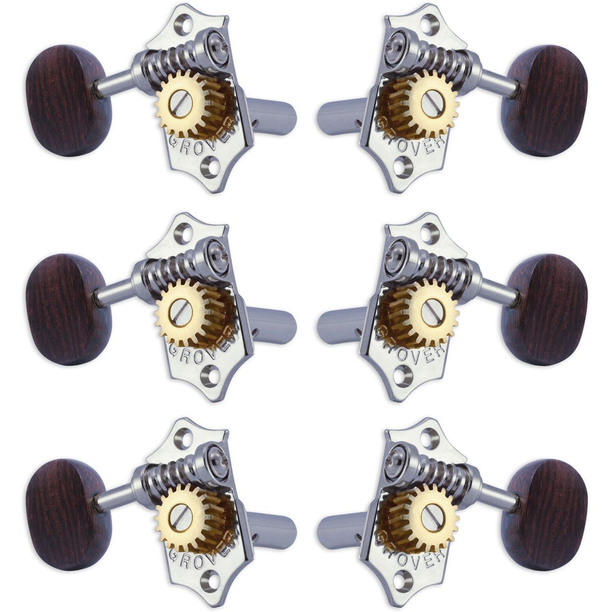 Grover Statite Horizontal Set Rosewood Buttons Chrome