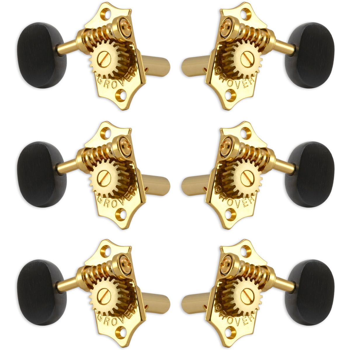 Grover Statite Horizontal Set Ebony Buttons Gold