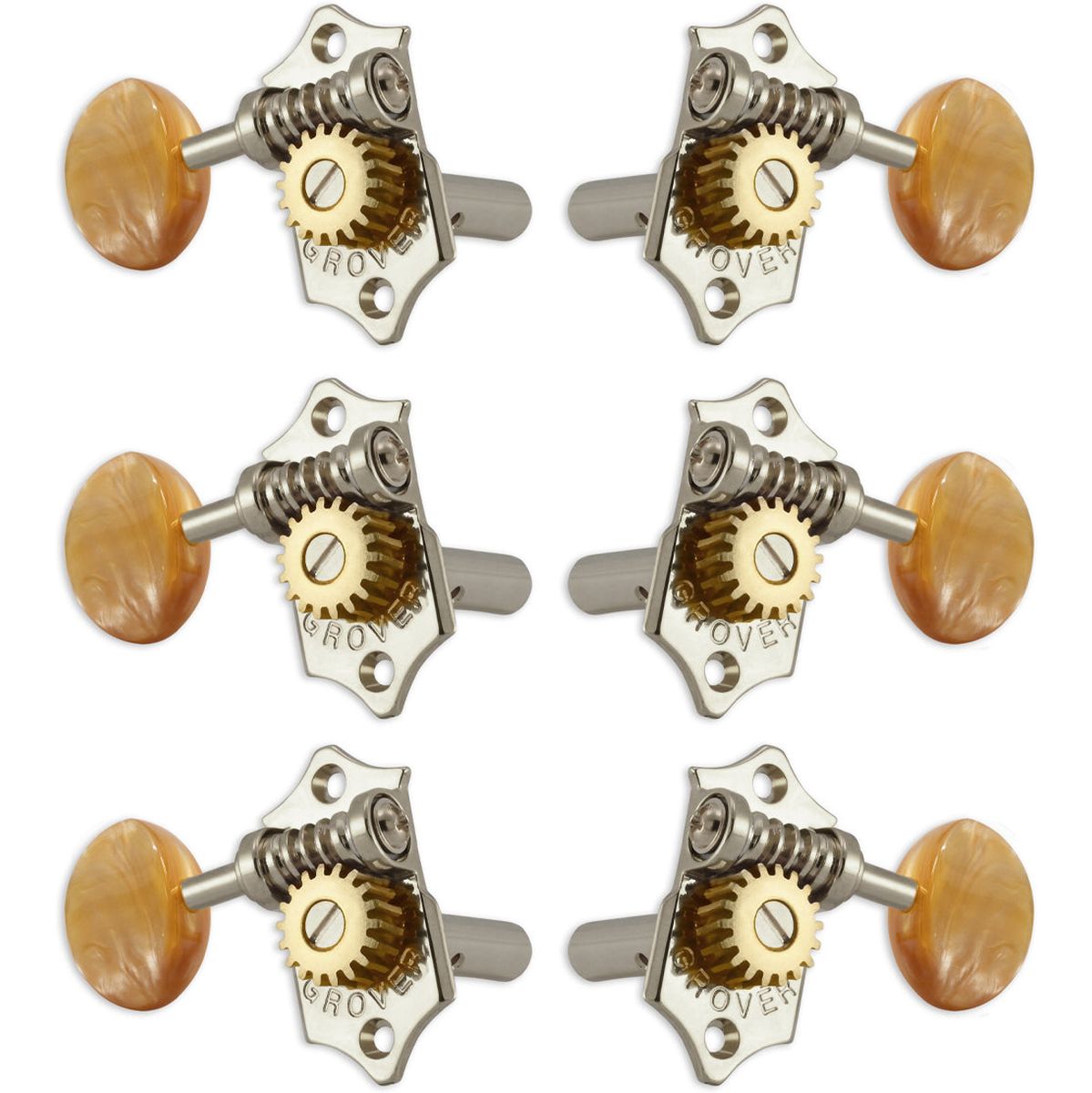 Grover Statite Horizontal Set Acrylic Buttons Nickel