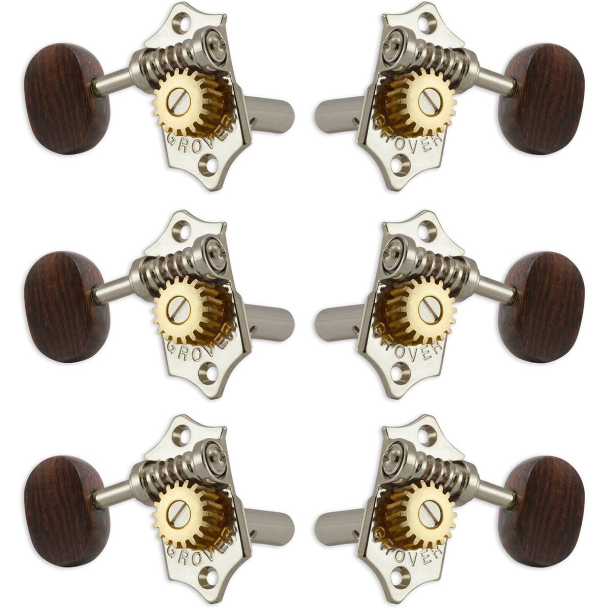 Grover Statite Horizontal Set Rosewood Buttons Nickel