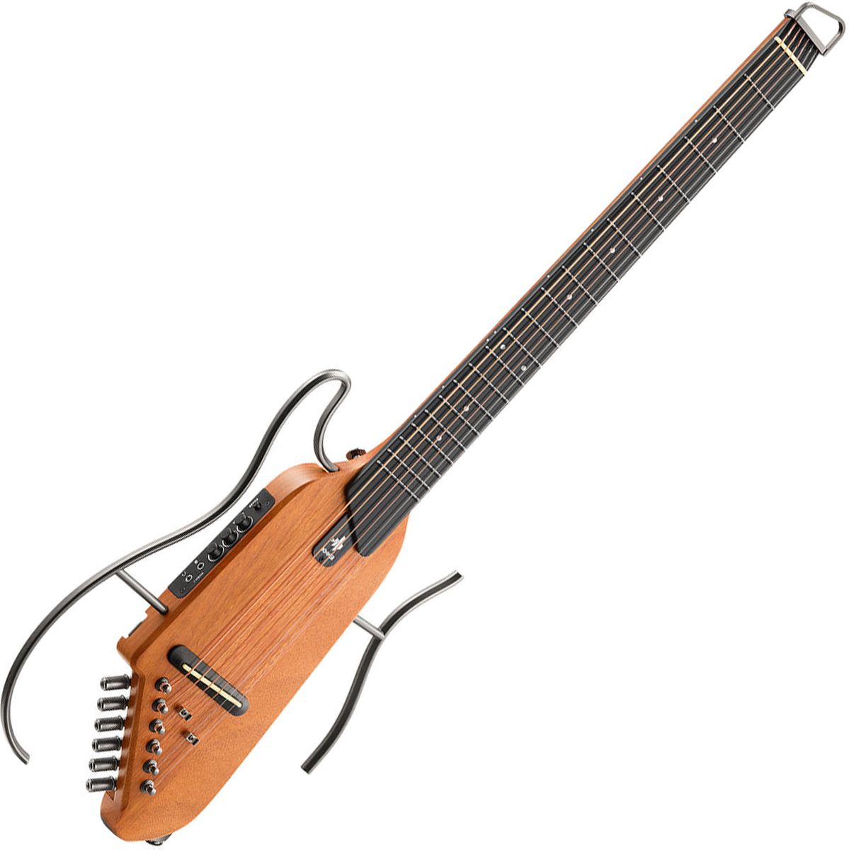 DONNER Hush-I Guitar - Mahogany Elektrische gitaar