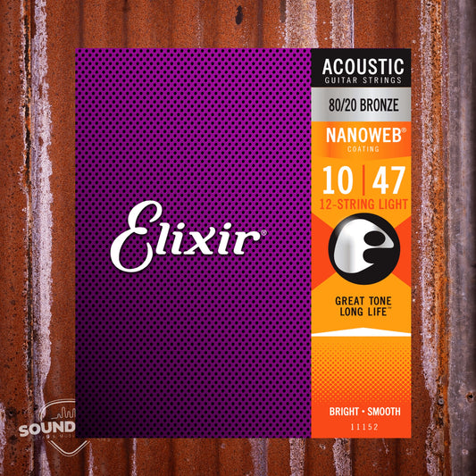 Elixir 11152 Acoustic 80/20 Light 12-string