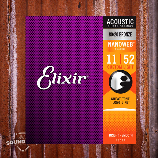 Elixir 11027 Acoustic 80/20 Custom Light
