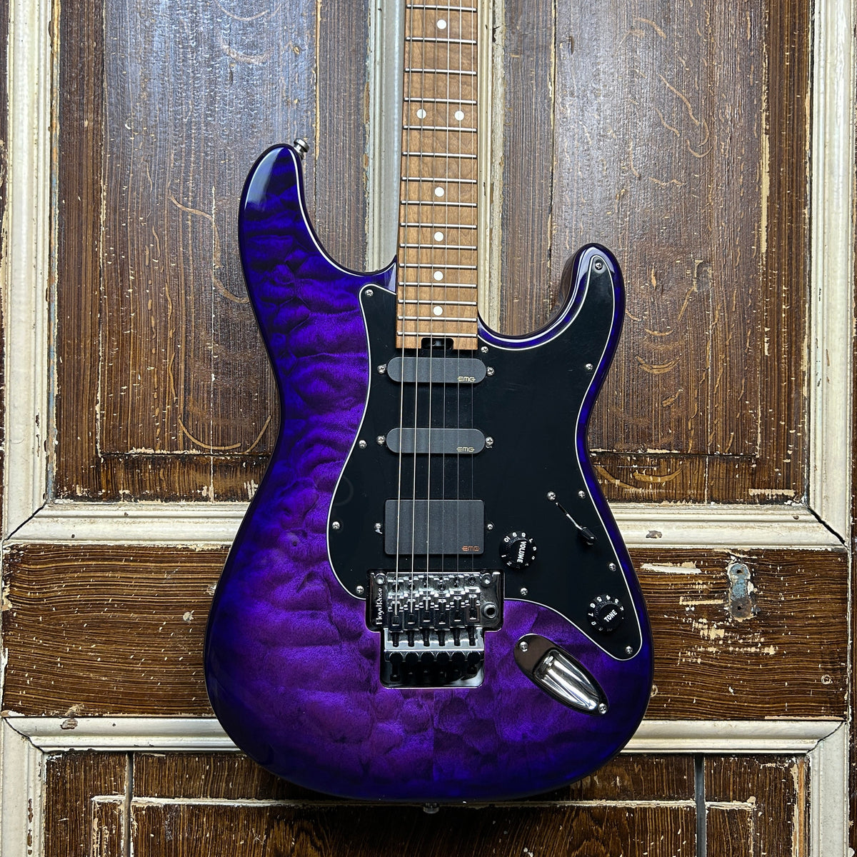 Charvel Marco Sfogli Signature Pro-Mod So-Cal Style 1 HSS – Transparent Purple Burst Elektrische Gitaar (Occasion)