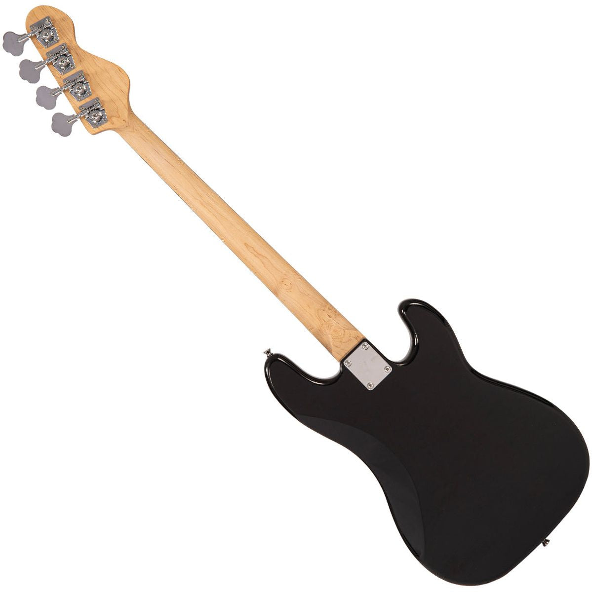 Vintage V40 Coaster Series Left Handed Bass Guitar - Gloss Black