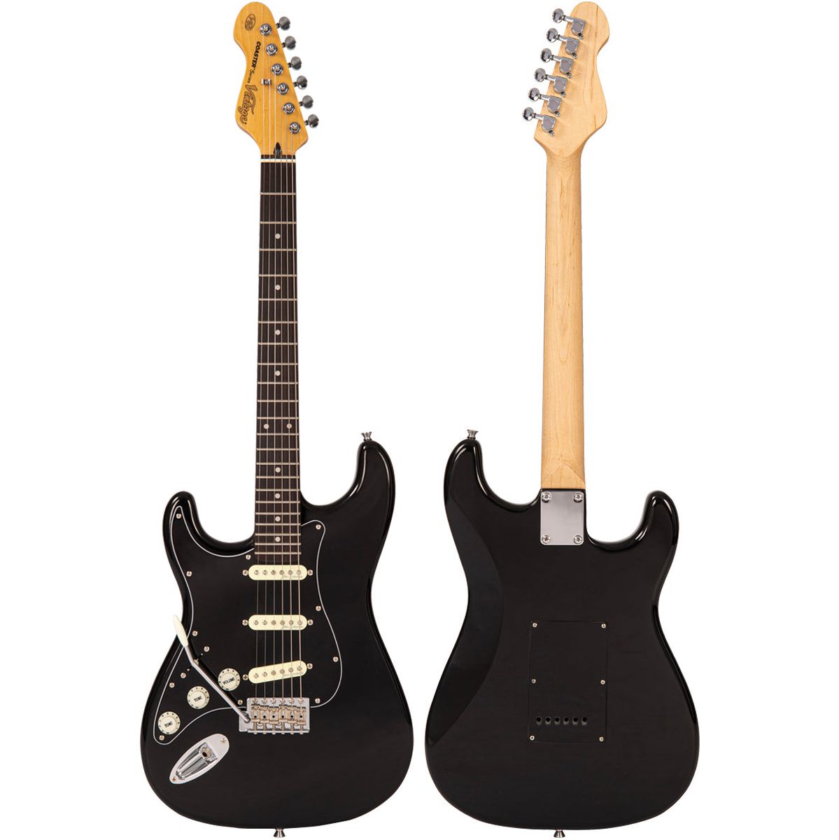 Vintage V60 Coaster Series Left Handed Electric Guitar - Gloss Black