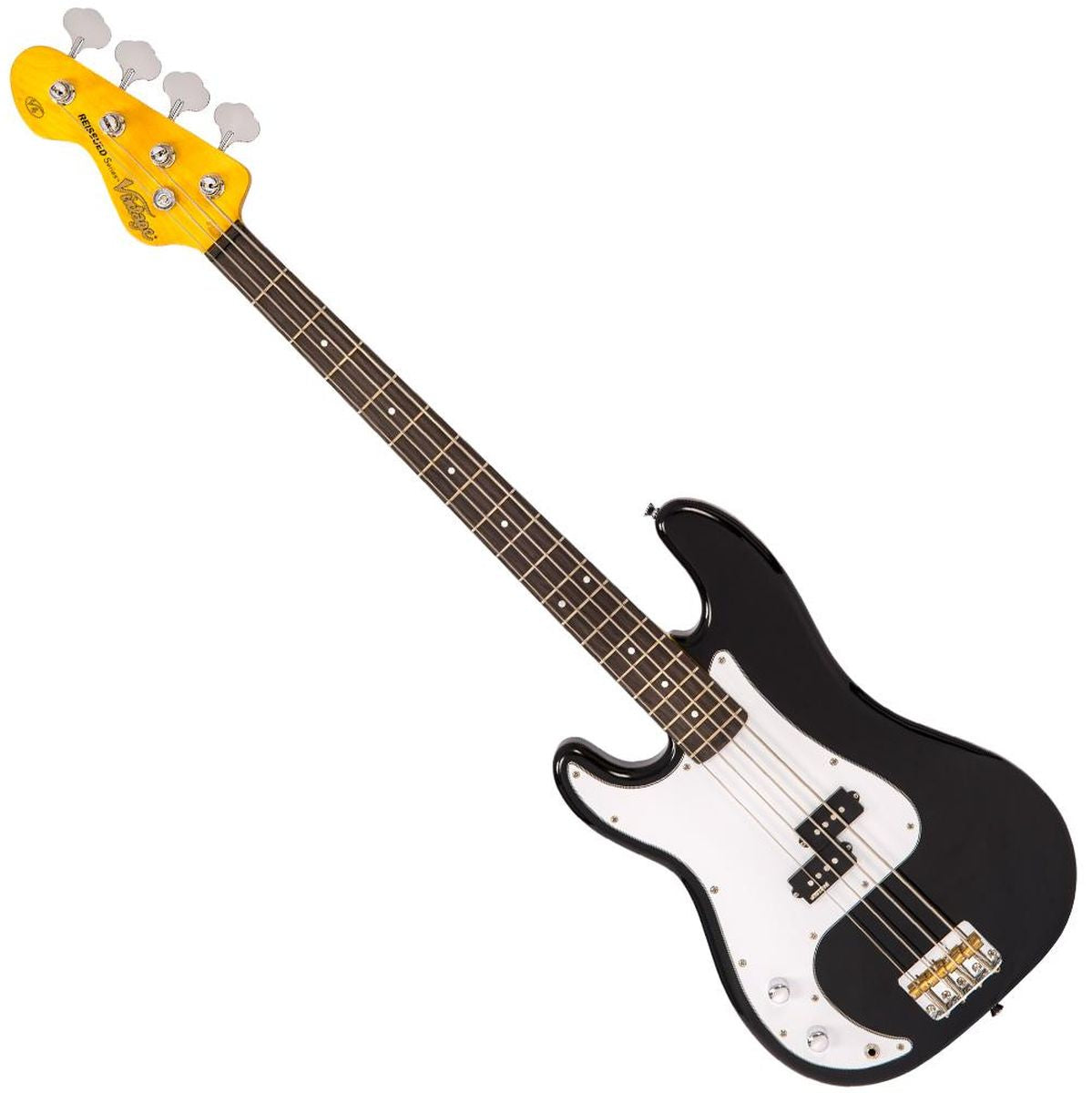 Vintage Linkshandige Elektrische basgitaar - Black