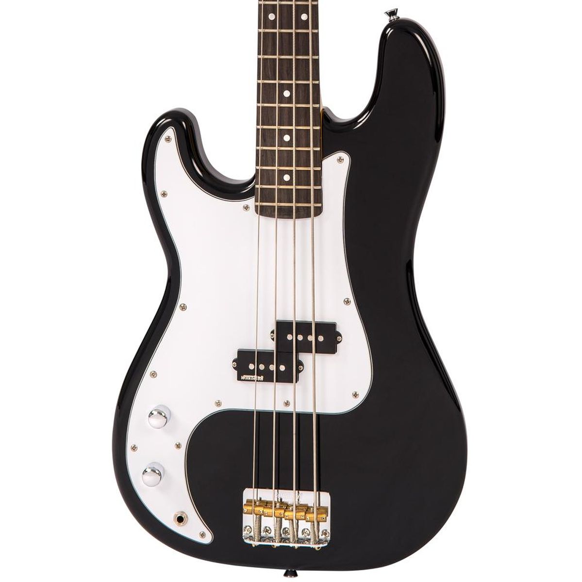 Vintage Linkshandige Elektrische basgitaar - Black