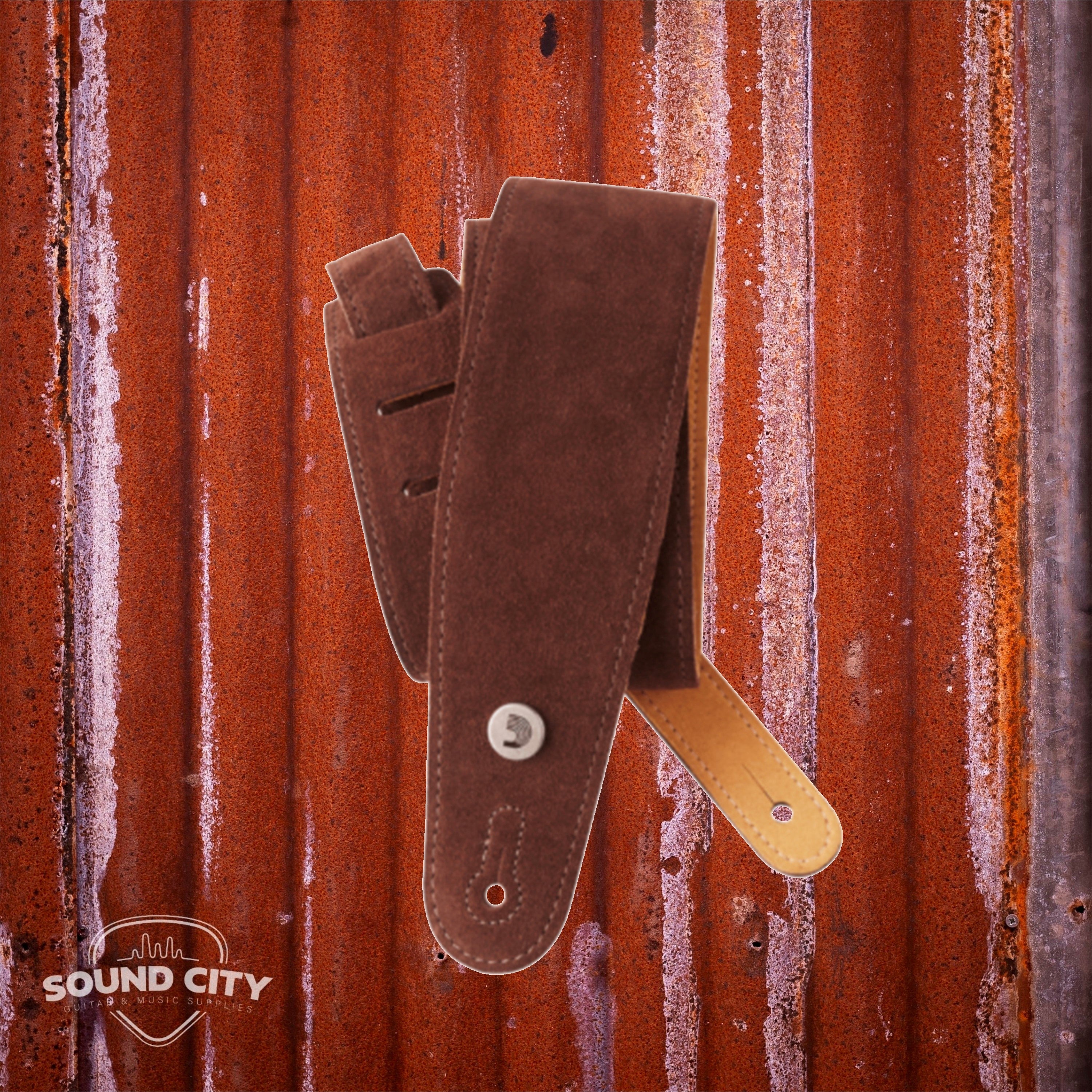 D'Addario Suede Guitar Strap, Cognac