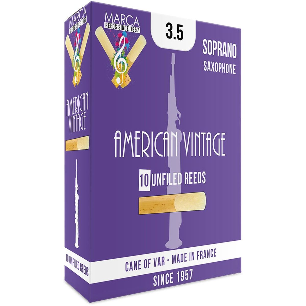 MARCA Reed Saxophone Soprano American Vintage 3.5 - PK Of 10