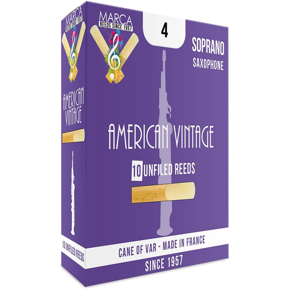 MARCA Reed Saxophone Soprano American Vintage 4 - PK Of 10