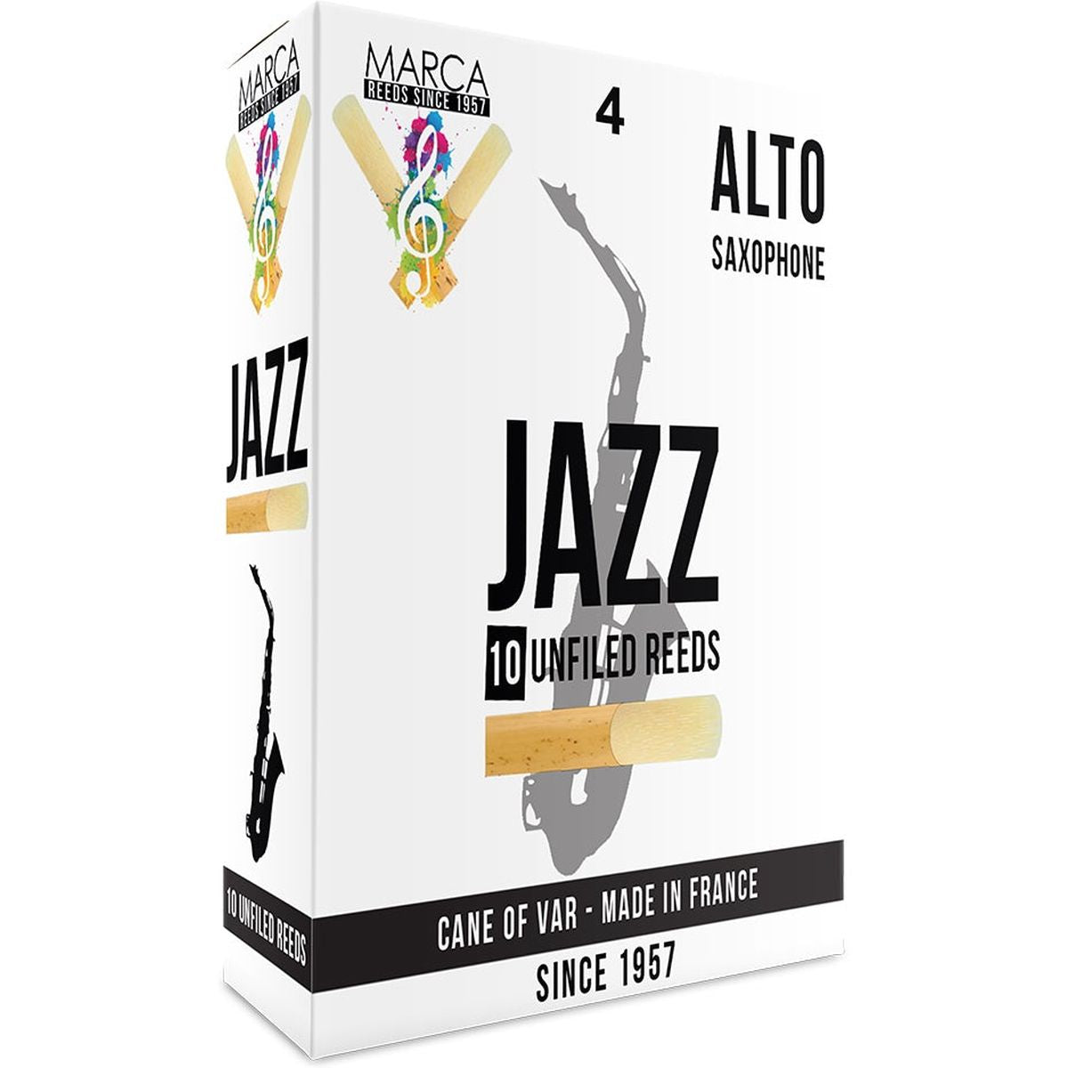 MARCA Reed Saxophone Alto Jazz - Unfiled 4 - PK Of 10