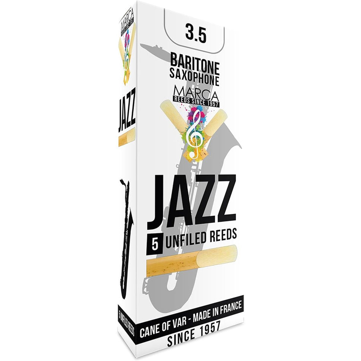 MARCA Reed Saxophone Bartione Jazz - Unfiled 3.5 - PK Of 5