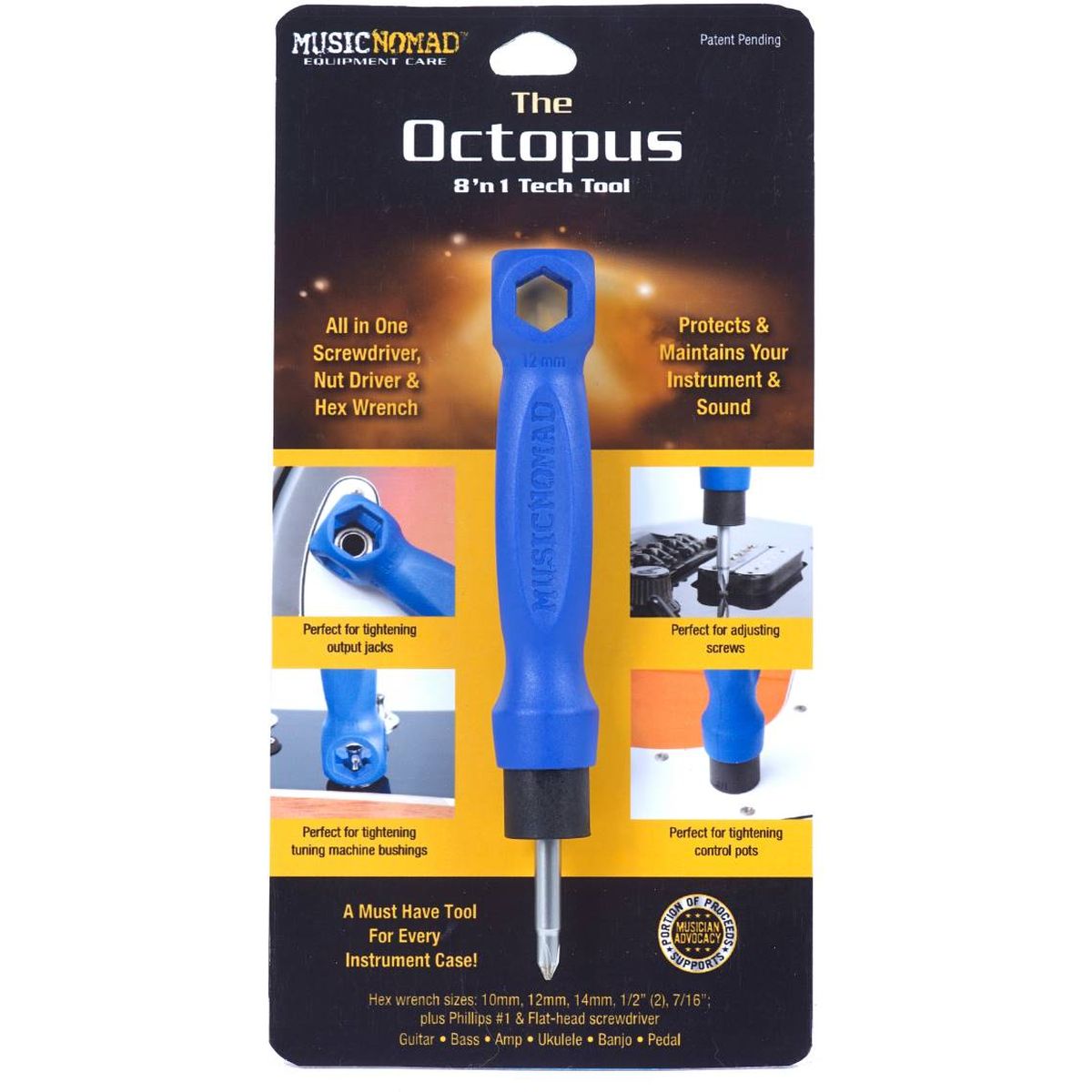 MusicNomad The Octopus 8 'N 1 Tech Tool - MN227