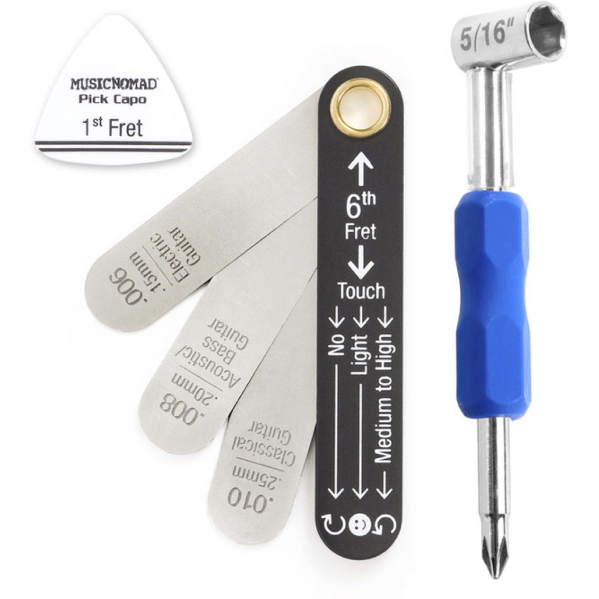 MusicNomad Truss Rod Neck Relief Measure & Adjust Kit For Gibson MN232 + MN600