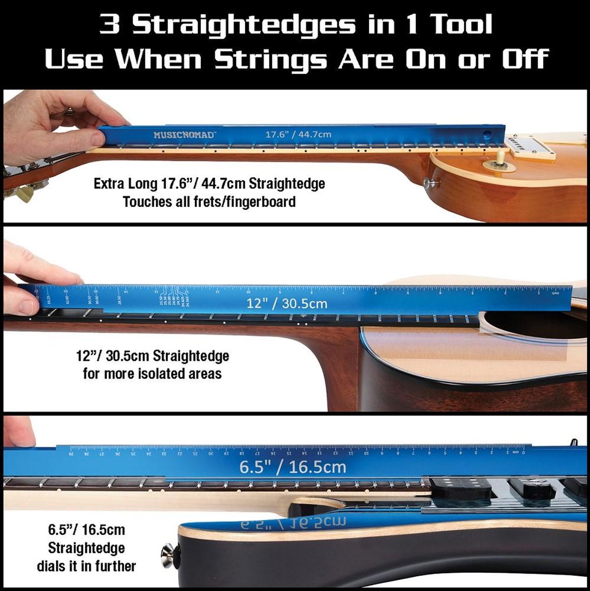 MusicNomad Tri-Beam 3 'N 1 Straightedge 17.6