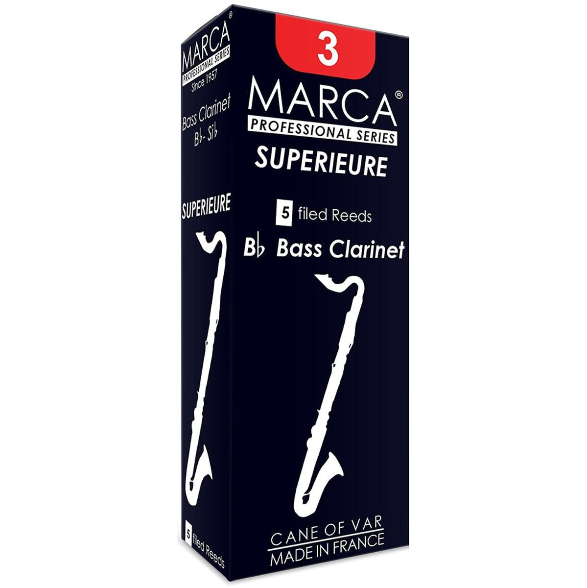 MARCA Reed Clarinette Bass Superieure 3 - PK Of 5