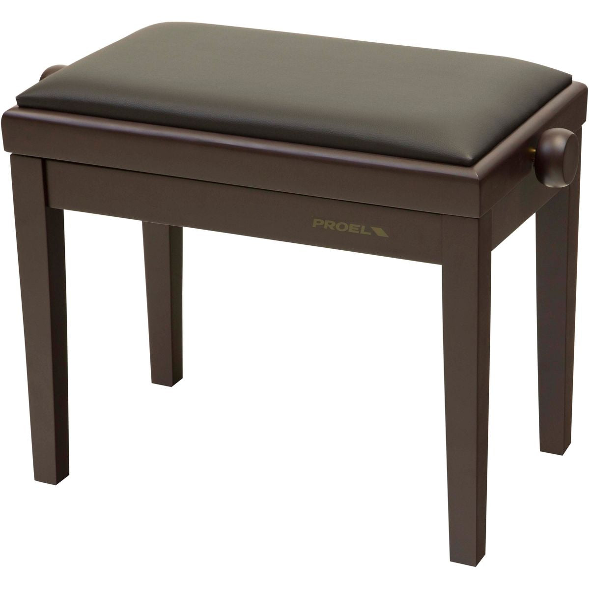 Proel Stage Piano Bench Matt Rosewood Frame Padded Seat w/ Bk Imitation Leather