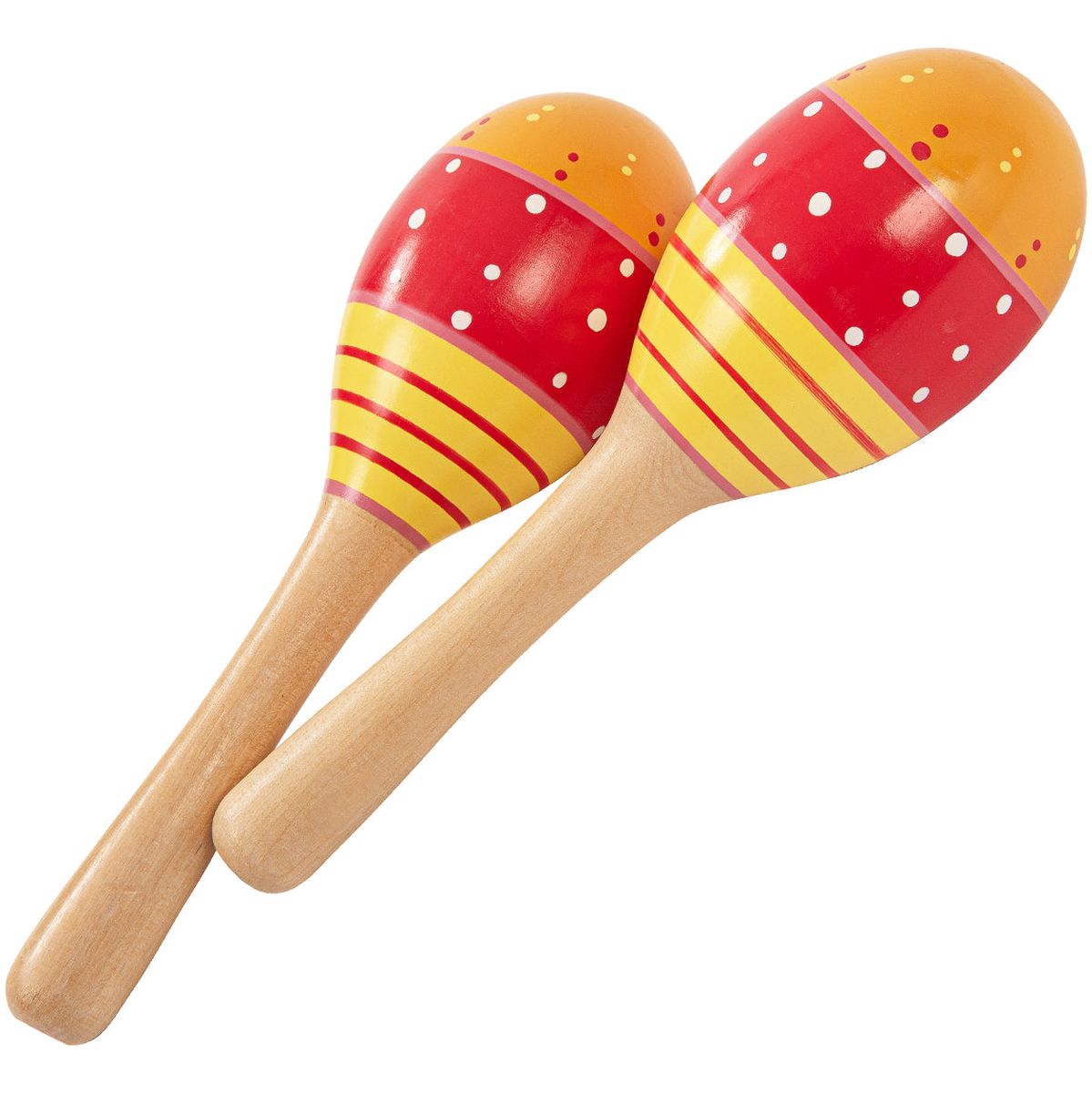 PP Early Years Wooden Maracas - Redyellow