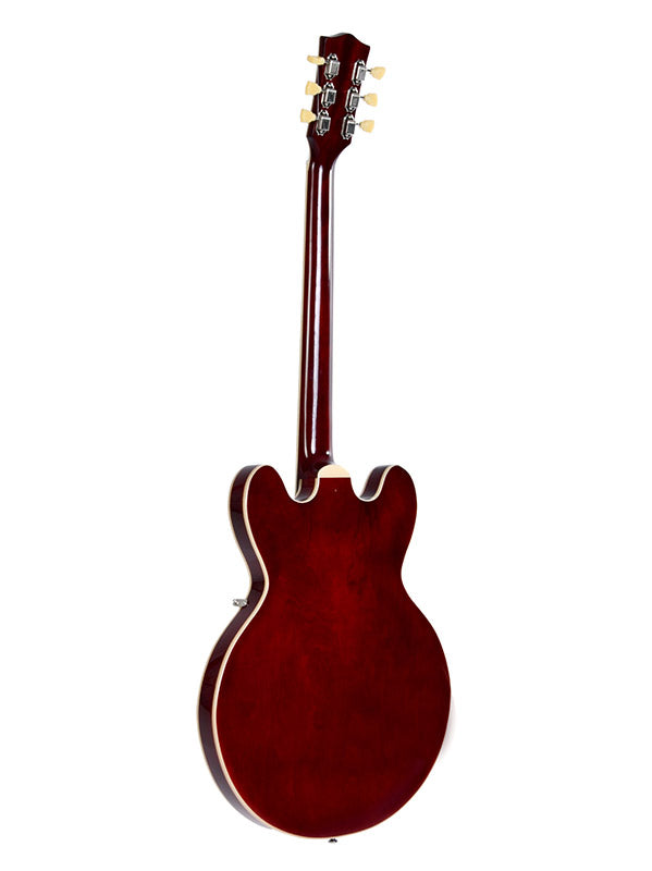 Sigma Guitars Semi-Hollow Humbucker - Maple Trans Wine Red