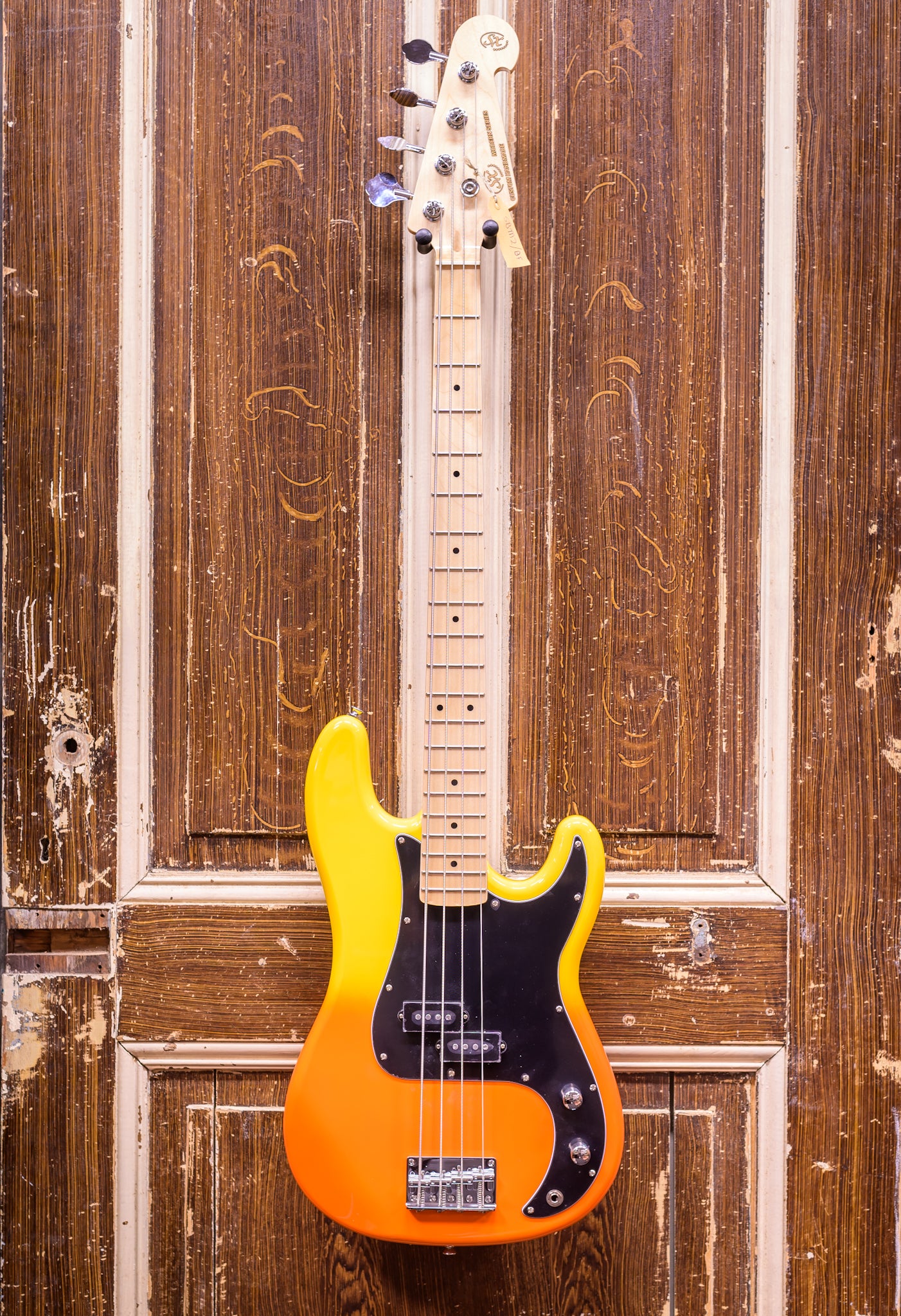 SX P-Bass SBM2 Burning Fire Basgitaar
