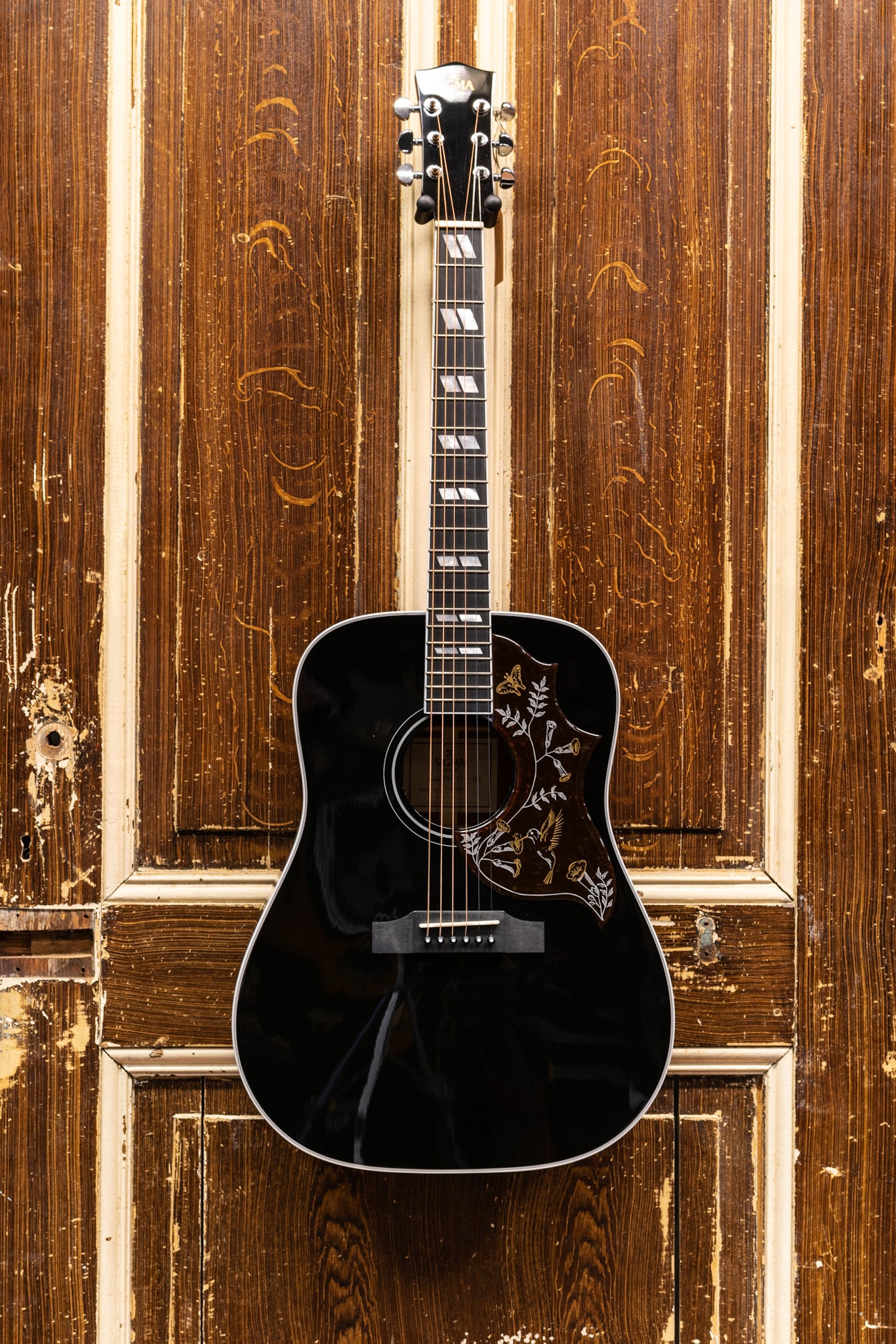 Sigma DM-SG5 BK Hummingbird Black Westerngitaar