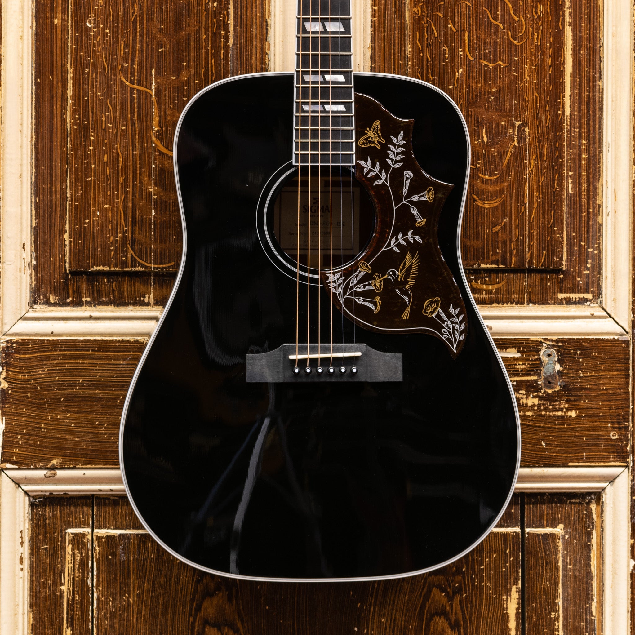 Sigma DM-SG5 BK Hummingbird Black Westerngitaar