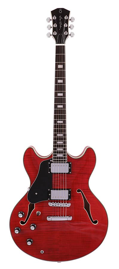 Sire Guitars H7L/STR See Trough Red Lefty Elektrische gitaar