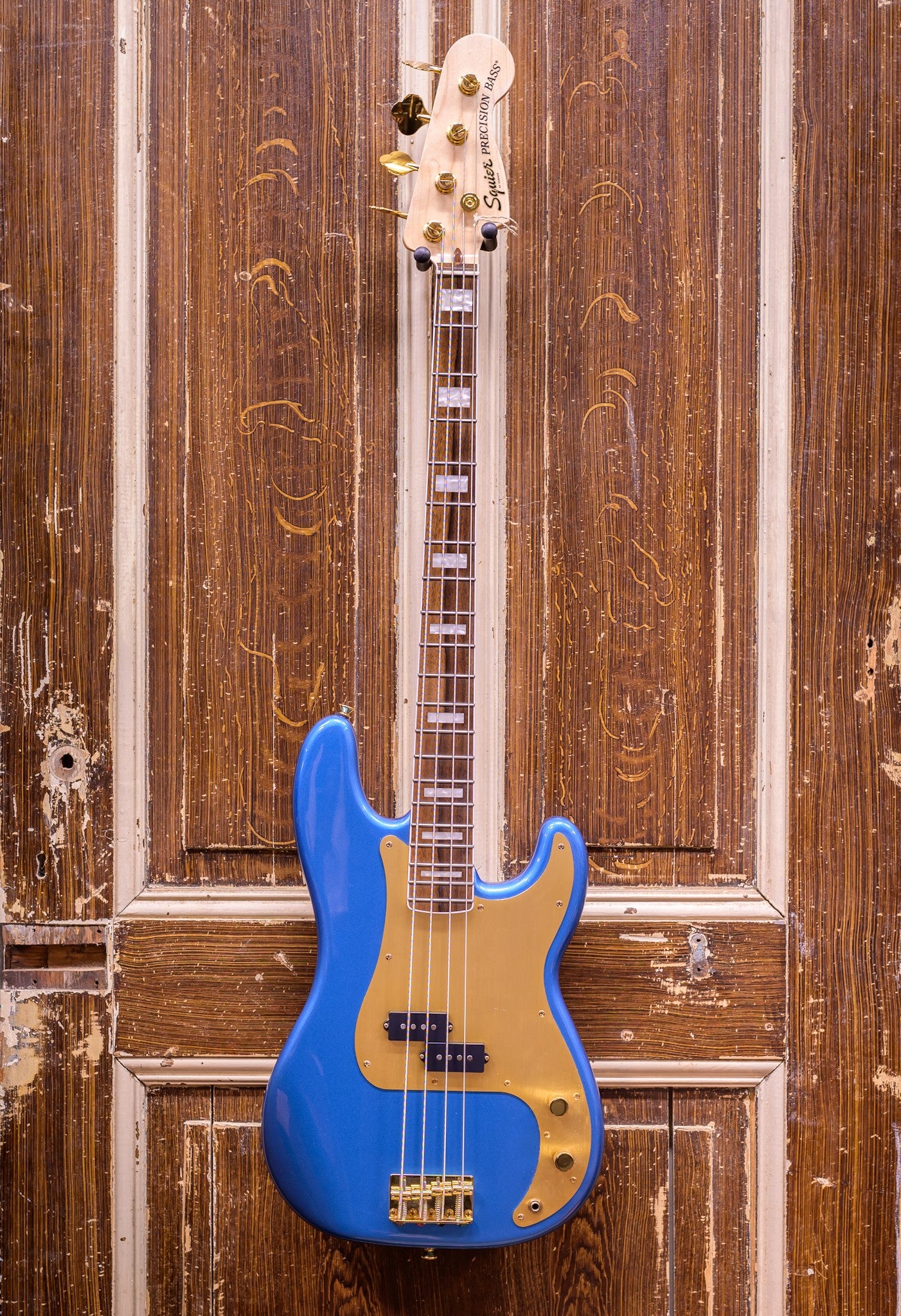 Squier 40th Ann. Precision Bass Gold LRL Lake Placid Blue (occasion)