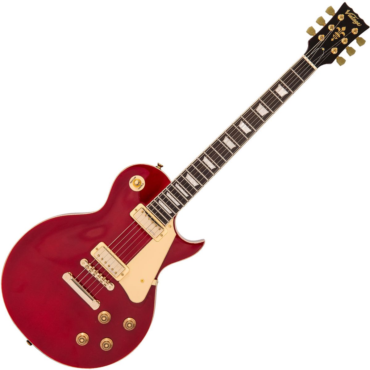 Vintage V100 Electric Guitar Mini HB - Wine Red