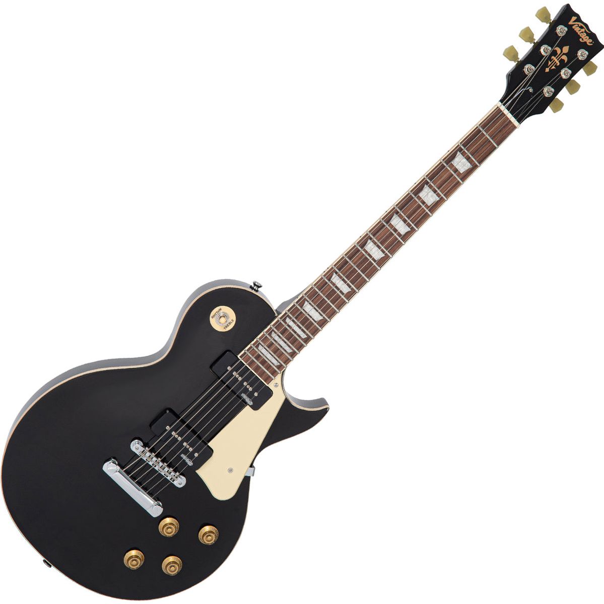 Vintage Electric Guitar-Twin Soapbar - Gloss Black