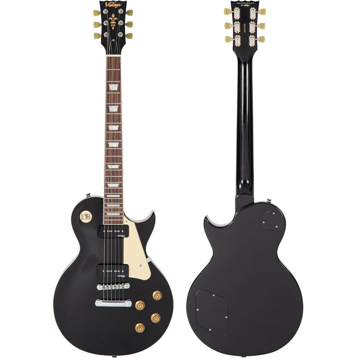 Vintage Electric Guitar-Twin Soapbar - Gloss Black