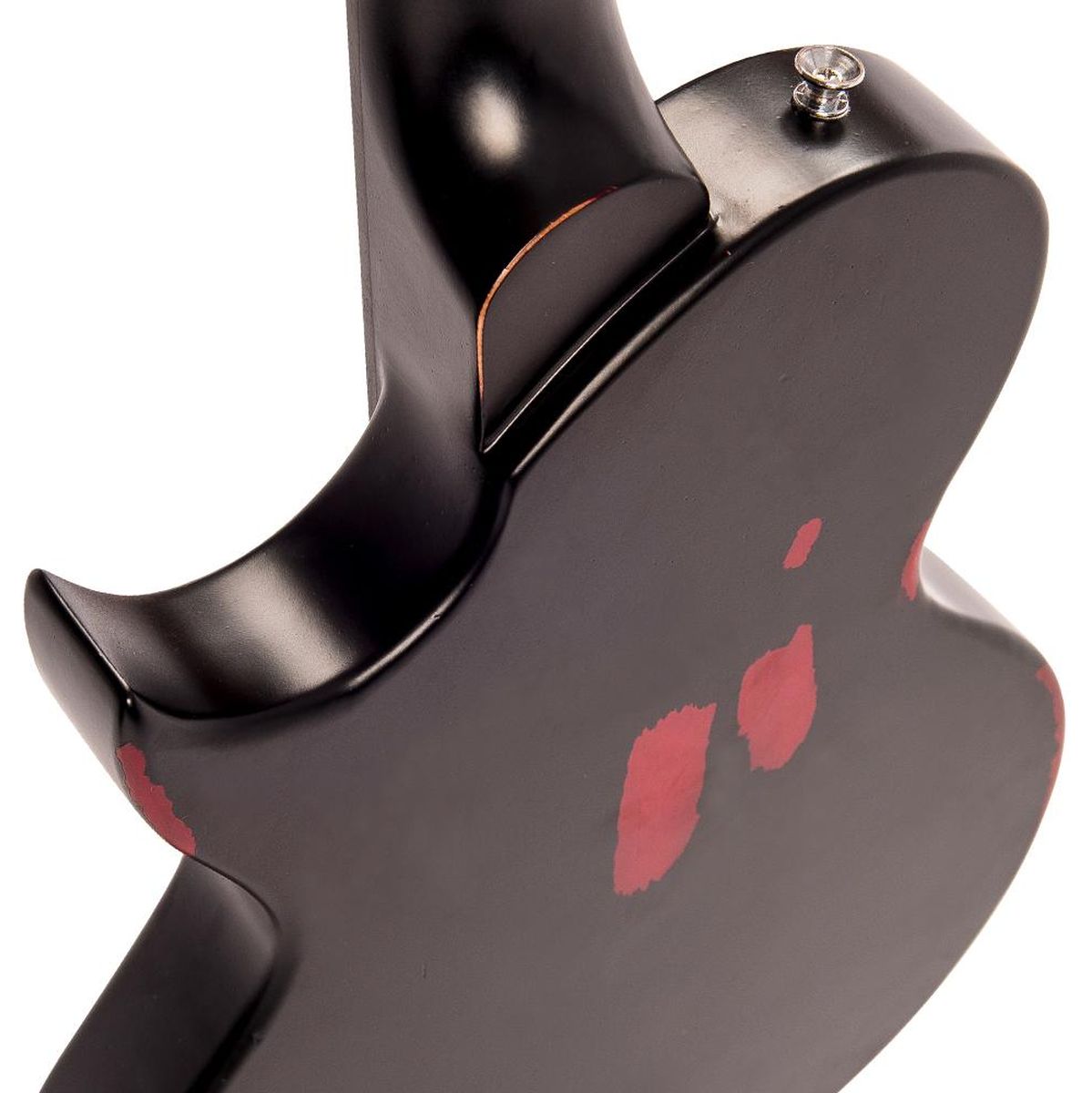 Vintage V120 Icon - Distressed - Black On Cherry Red