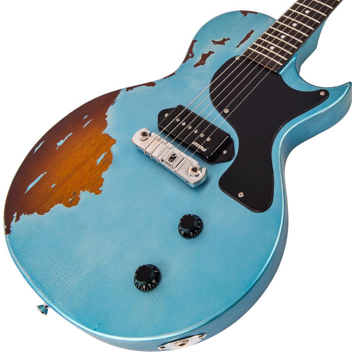 Vintage V120 Icon - Distressed Gun Hill Blue On Sunburst