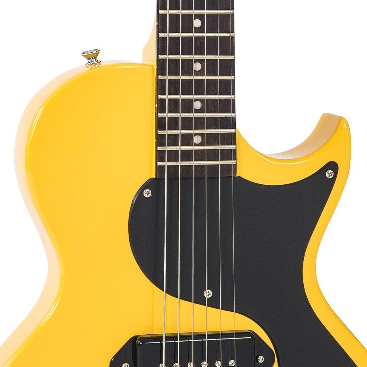 Vintage V120 Electric Guitar-Single Cut - TV Yellow