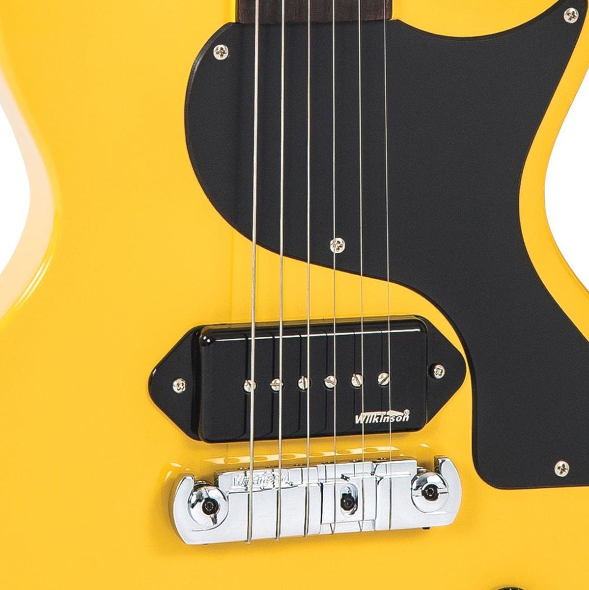 Vintage V120 Electric Guitar-Single Cut - TV Yellow