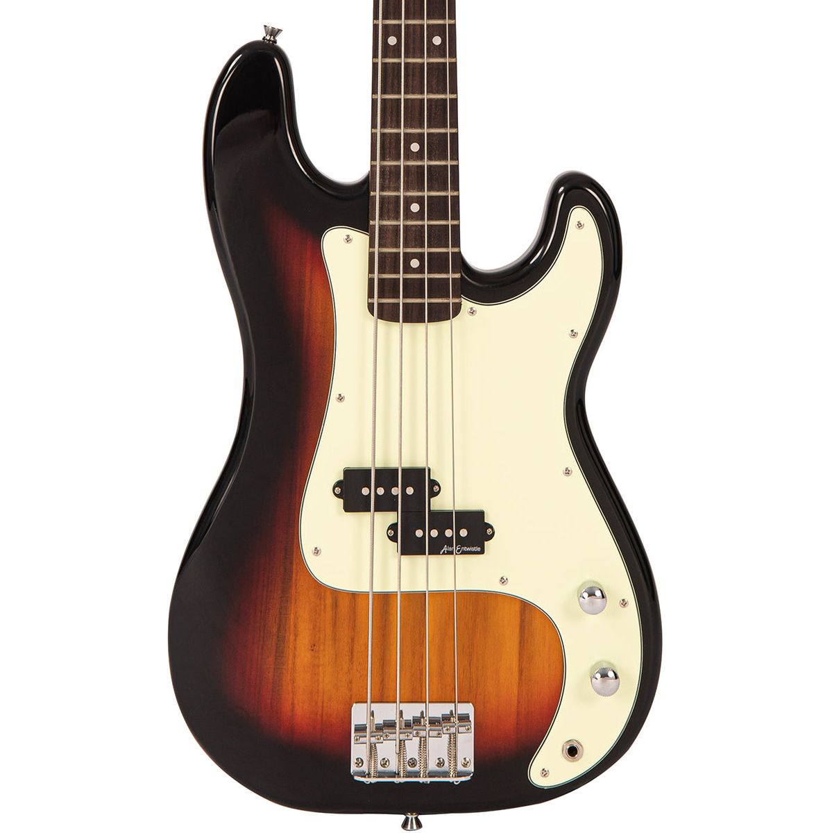Vintage V40 Coaster Series Bass Guitar - 3 Tone Sunburst