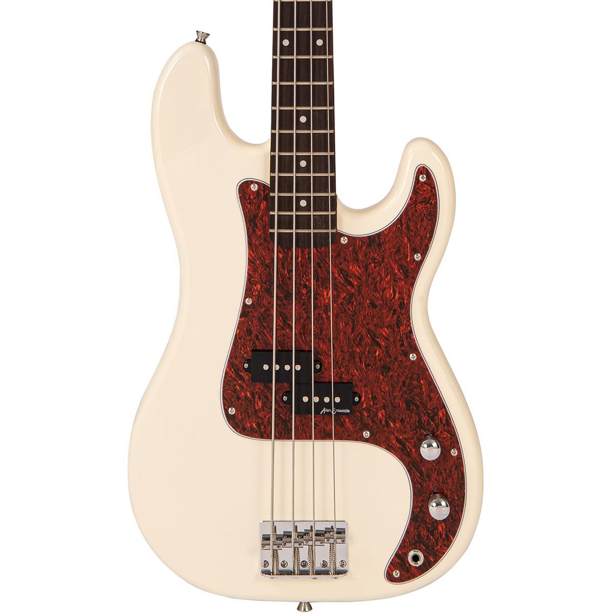 Vintage V40 Coaster Series Bass Guitar - Vintage White