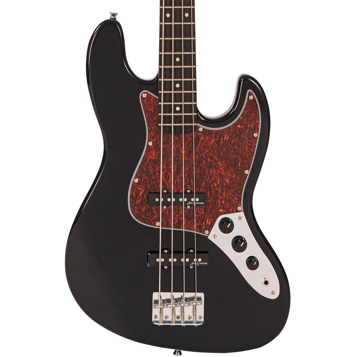 Vintage V49 Coaster Series Bass Guitar - Gloss Black