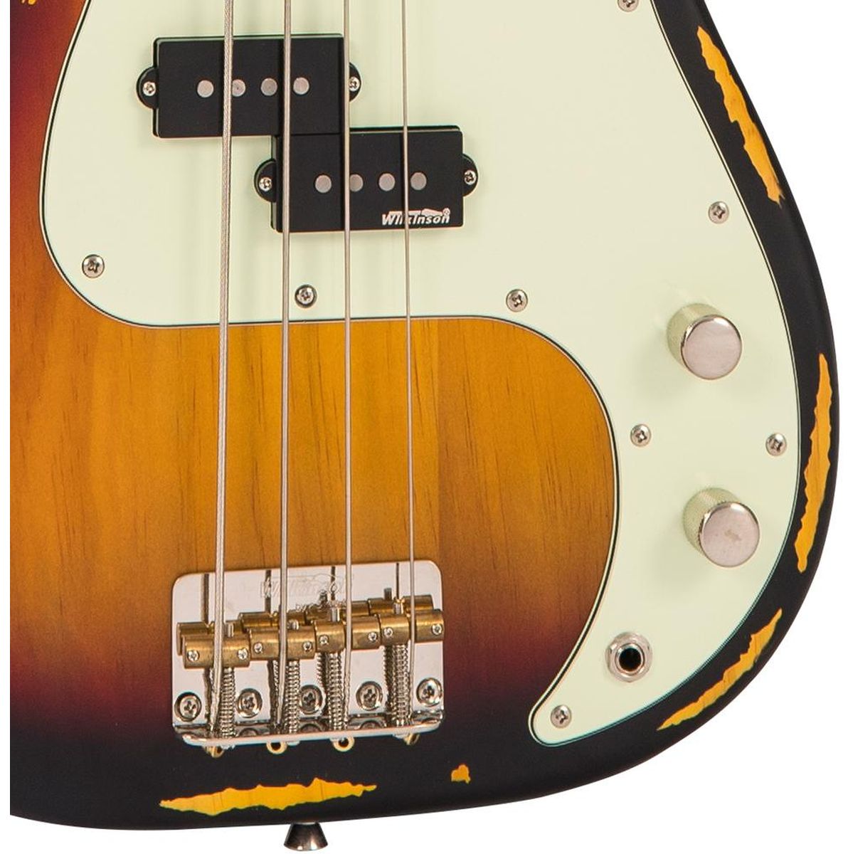 Vintage V4 Icon Bass - Distressed Sunset Sunburst