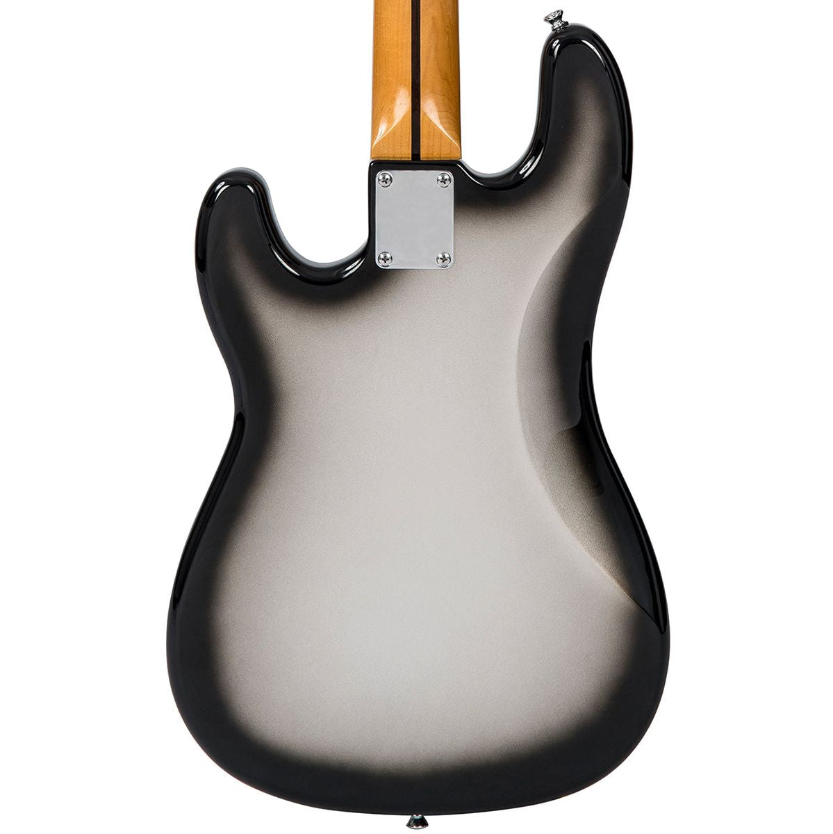 Vintage V4 Bass Guitar Maple - Silver Burst